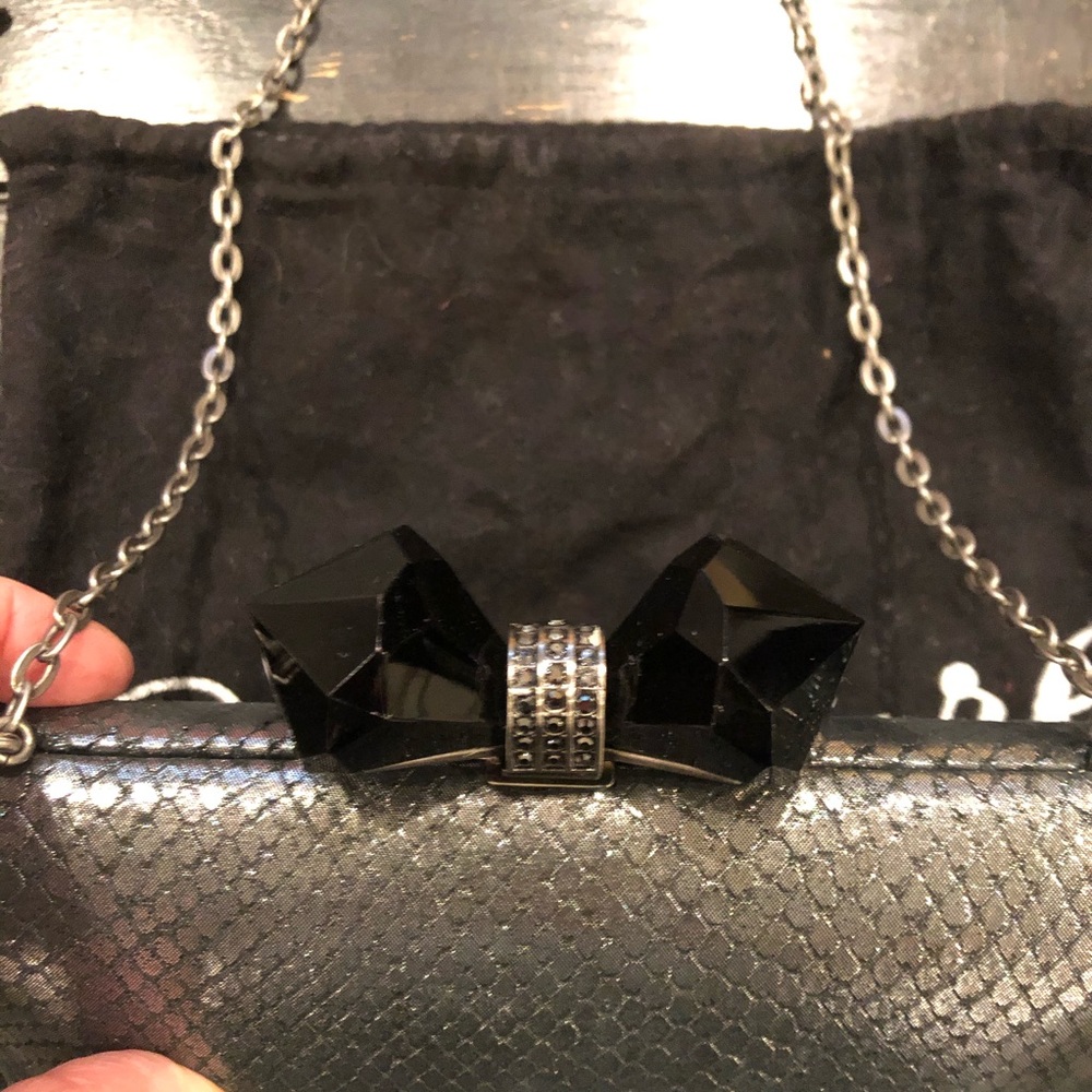 Judith Lieber/Overture/Grey/With Black Bow - Picture 3 of 7